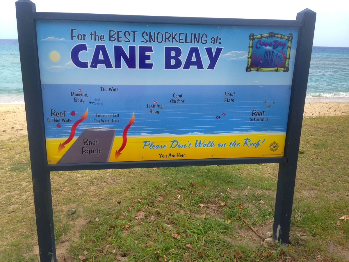 Cane Bay Beach Sign