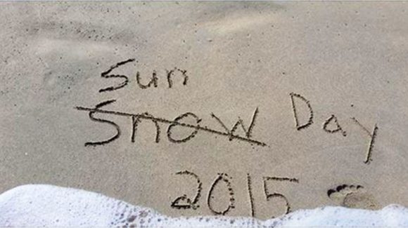 St Croix Vacation snow day beach