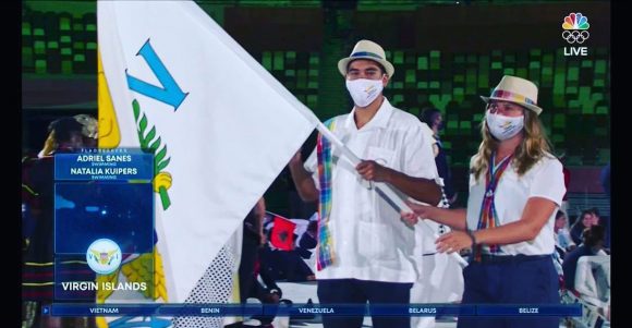 TEam ISV flag bearers Tokyo Olympics