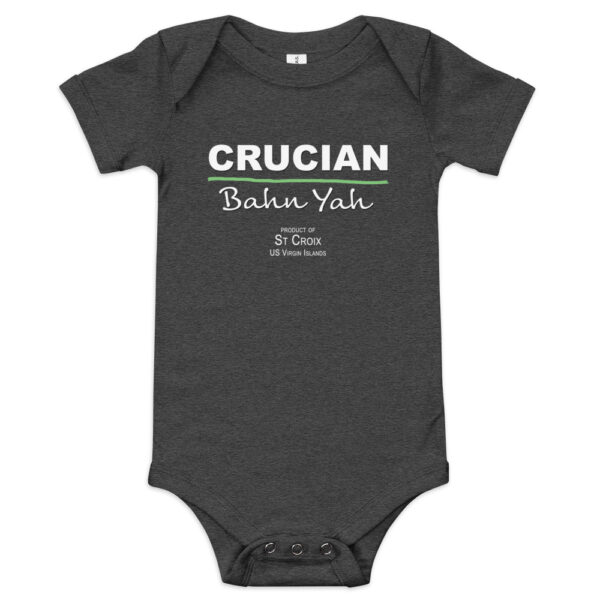 crucian bahn yah baby onesie