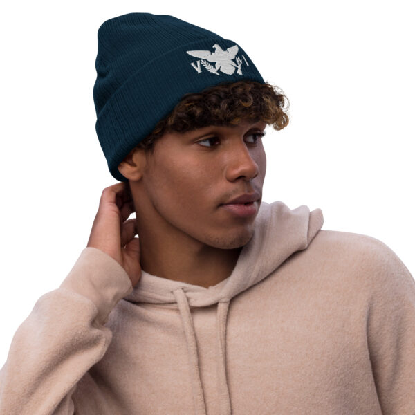 USVI Flag Recycled Ribbed knit beanie - Image 3