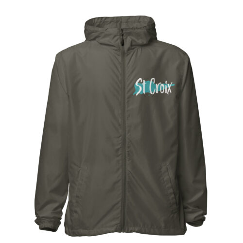 St Croix Island Unisex lightweight zip up windbreaker