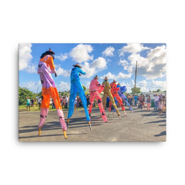 Dancing Mocko Jumbies 24x36 Canvas