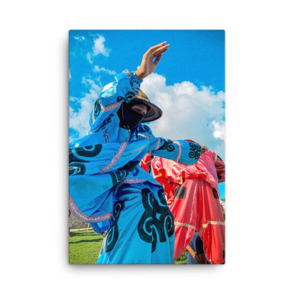 Moko Jumbies in Motion 24x36 Canvas