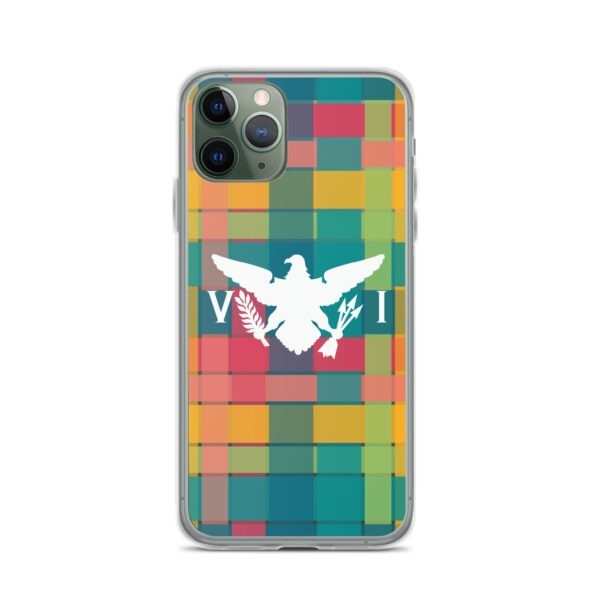 VI Eagle & USVI Madras Inspired Clear Case for iPhone® - Image 4