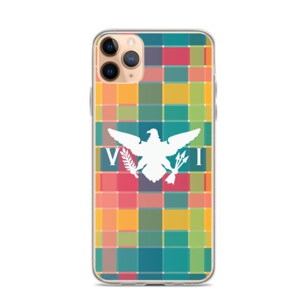 VI Eagle & USVI Madras Inspired Clear Case for iPhone® - Image 2