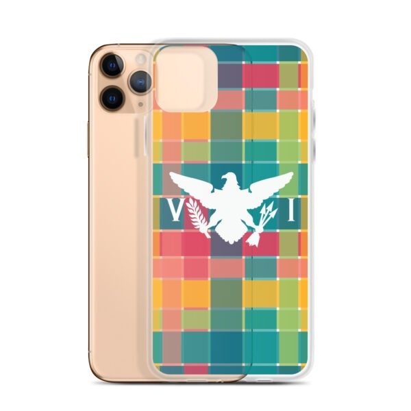VI Eagle & USVI Madras Inspired Clear Case for iPhone® - Image 3