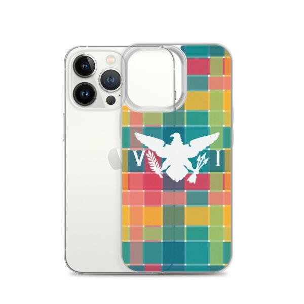 VI Eagle & USVI Madras Inspired Clear Case for iPhone® - Image 21