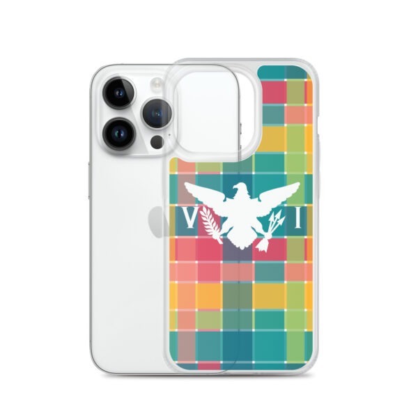 VI Eagle & USVI Madras Inspired Clear Case for iPhone® - Image 29