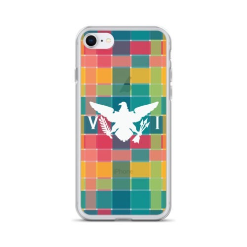 VI Eagle & USVI Madras Inspired Clear Case for iPhone®