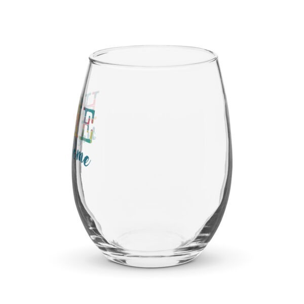 Home Sweet Home St Croix VI Madras Inspired Stemless wine glass - Image 3