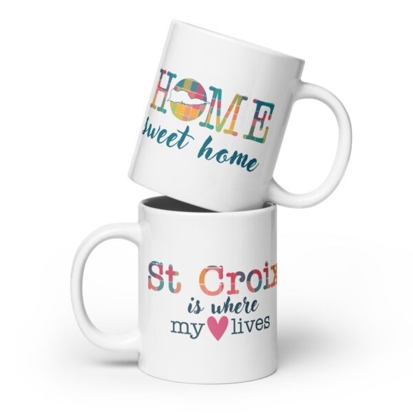 Home Sweet St Croix is where my heart lives | White 20oz glossy mug
