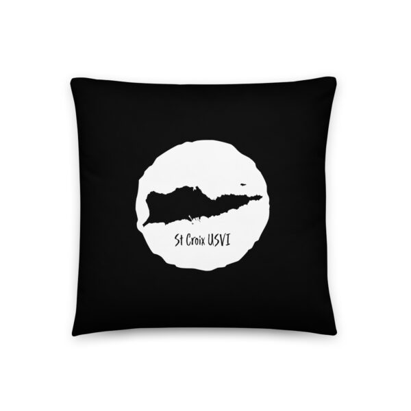 LOVE St Croix Black on White Reversible Pillow (two sizes to choose from) - Image 3