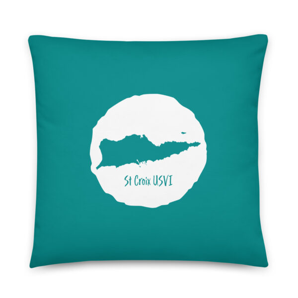 LOVE St Croix Blue on White Reversible Pillow (two sizes to choose from) - Image 4