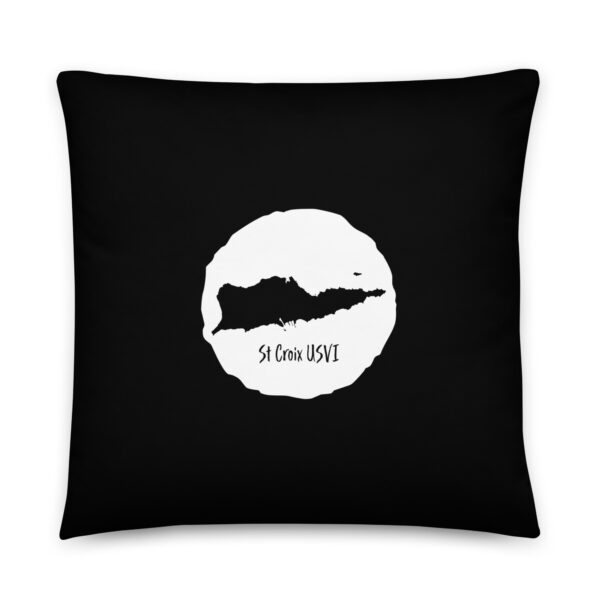 LOVE St Croix Black on White Reversible Pillow (two sizes to choose from) - Image 4