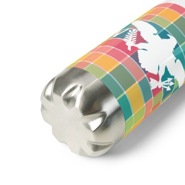 USVI Flag and Madras Inspired stainless steel water bottle - Image 2