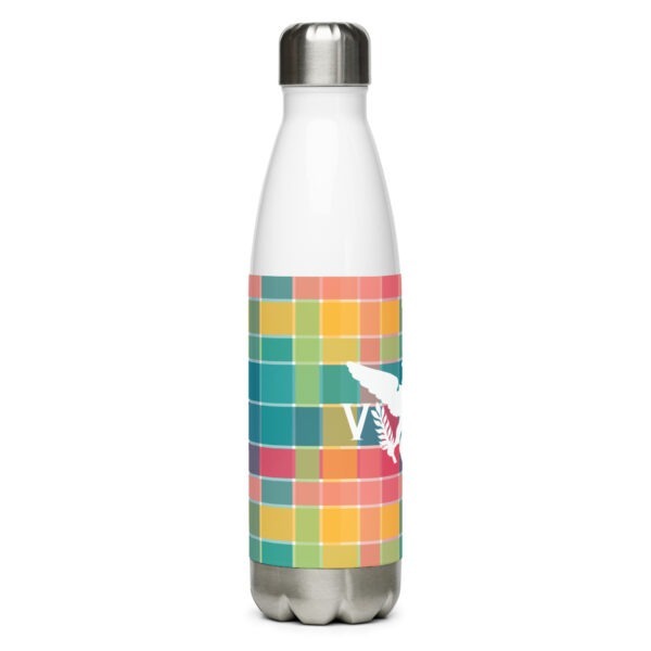 USVI Flag and Madras Inspired stainless steel water bottle - Image 4
