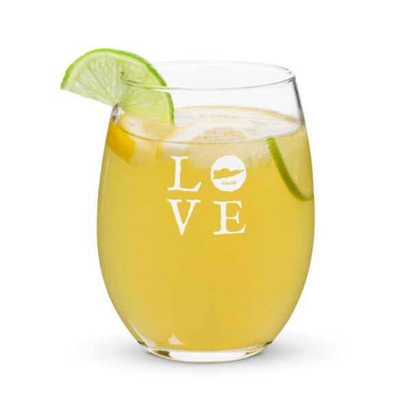 LOVE St Croix Stemless wine glass