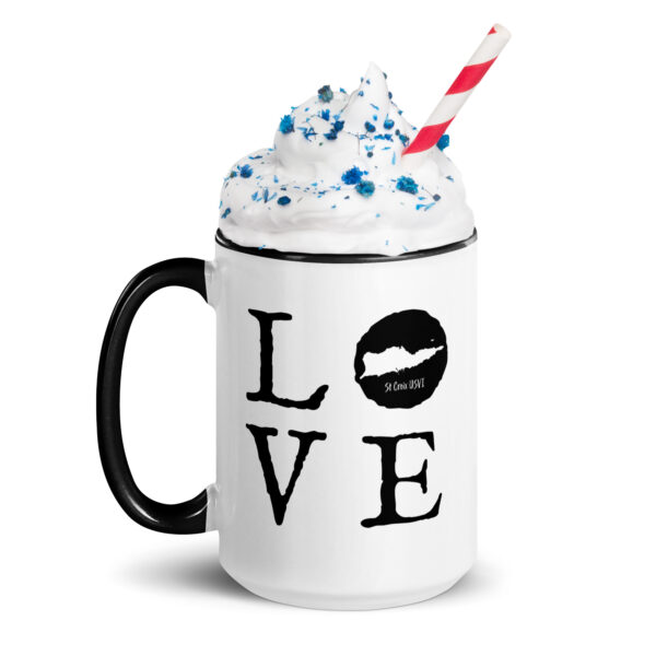 LOVE St Croix black on white Mug with black color inside - Image 2