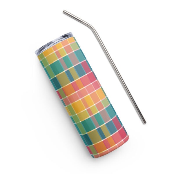 USVI Madras Inspired Stainless steel tumbler with VI Flag emblem - Image 6