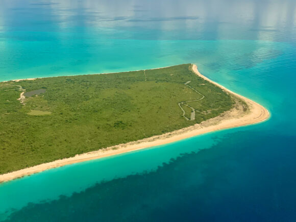 Aerial view of Sandy Point National Wildlife Refuge