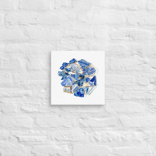 Blue House Flower Garden Chaney Collection canvas art 12x12