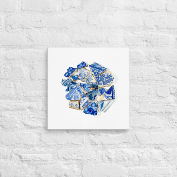 Blue House Flower Garden Chaney Collection canvas art