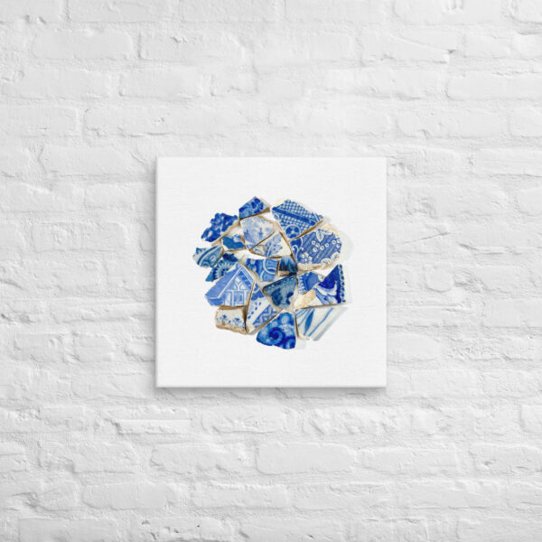 Blue House Flower Garden Chaney Collection canvas art 20x20
