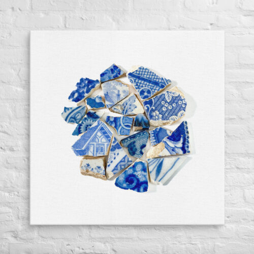 Blue House Flower Garden Chaney Collection canvas art