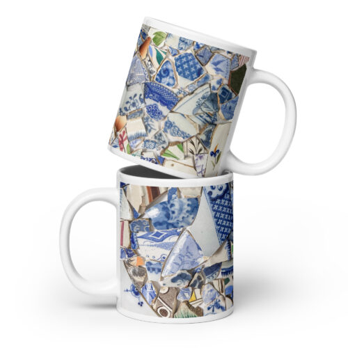 St Croix Chaney Flowers White glossy mug