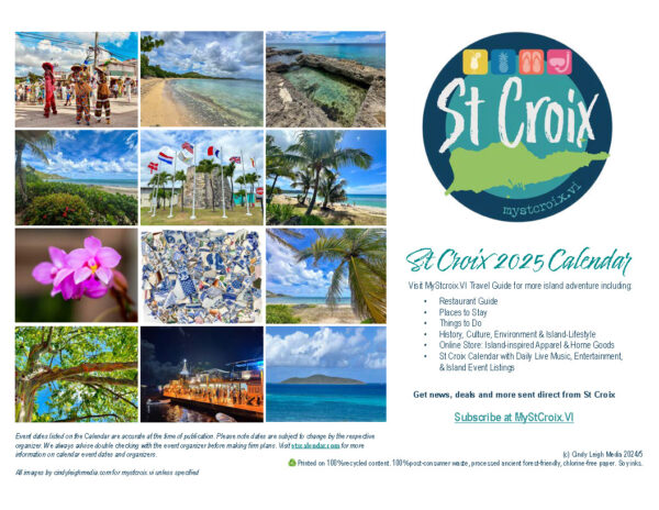 St Croix Calendar 2025 Back Cover