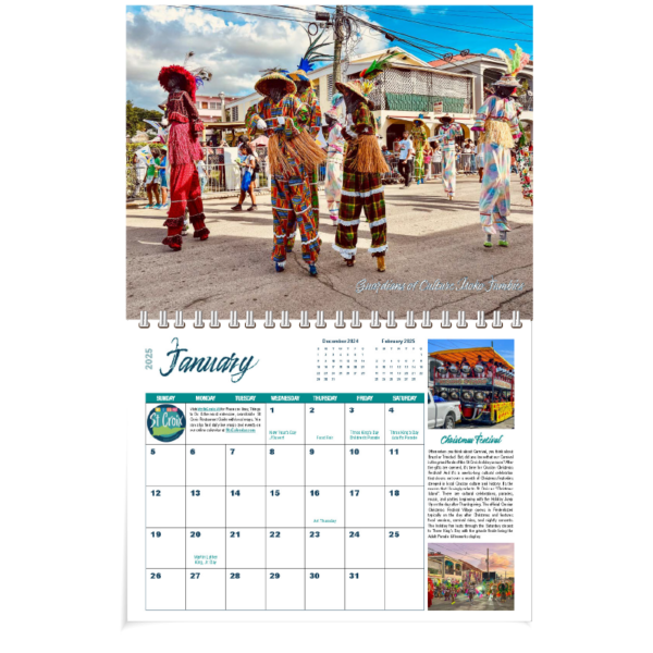 St Croix Calendar January 2025