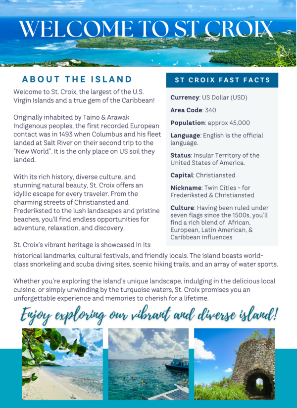 St Croix Vacation Rental Welcome Guide Template - Image 4