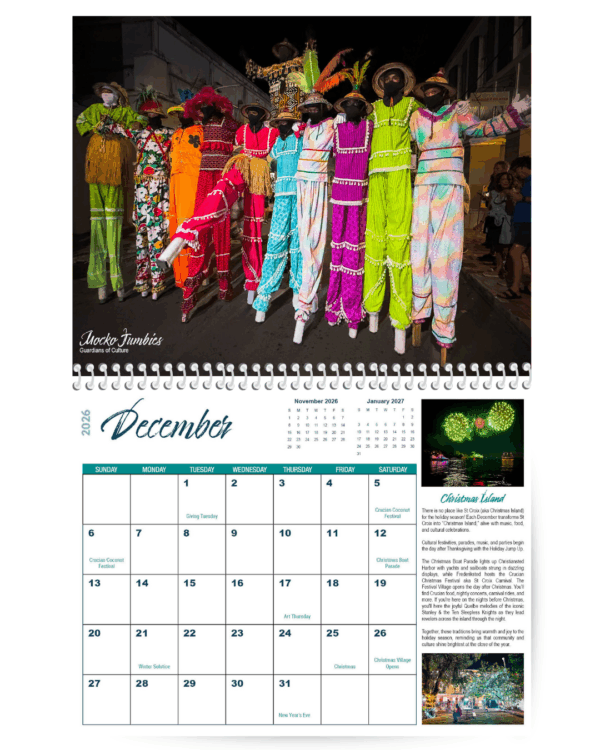 2026 St Croix Photo Calendar December