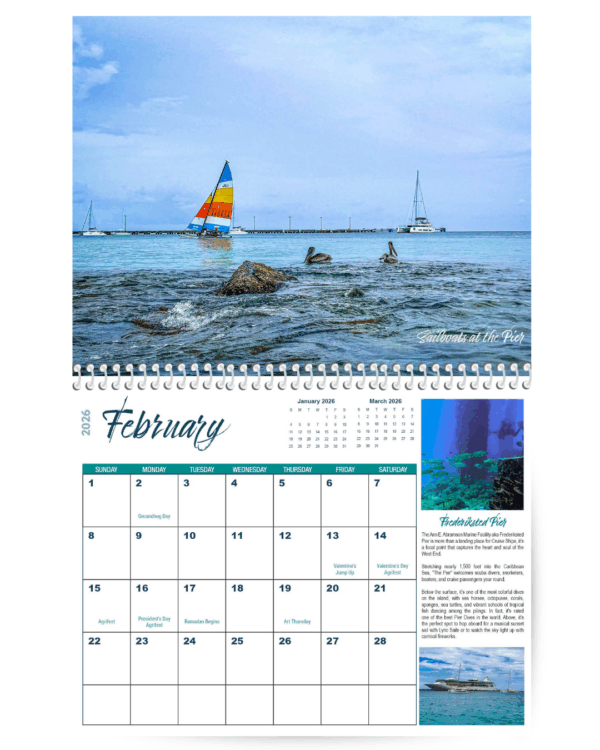 2026 St Croix Photo Calendar February